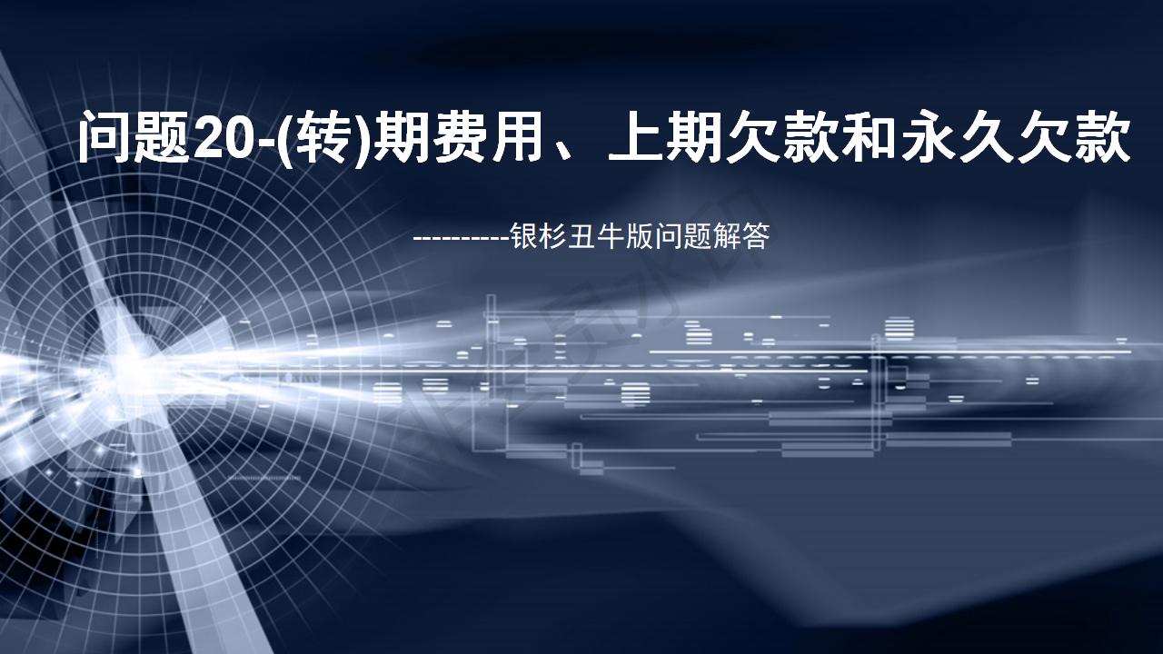 問題20--(轉)期費用、上期欠款和永久欠款